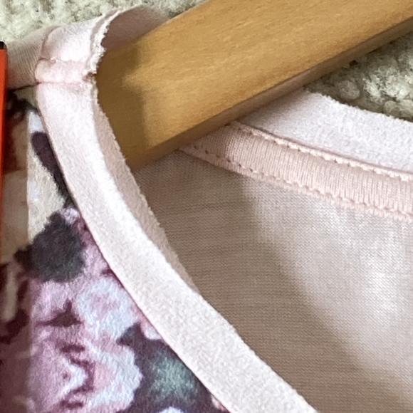 Ted Baker Satin Chiffon Feel Front Top - Jersey Back - Size 1 (Small Size 8) - Picture 6 of 14